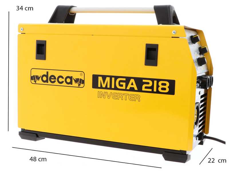 Inverter F&uuml;lldraht-Schwei&szlig;ger&auml;t Multiprocessing Deca MIGA 218 1Ph 230/50-60 - GAS/NO GAS