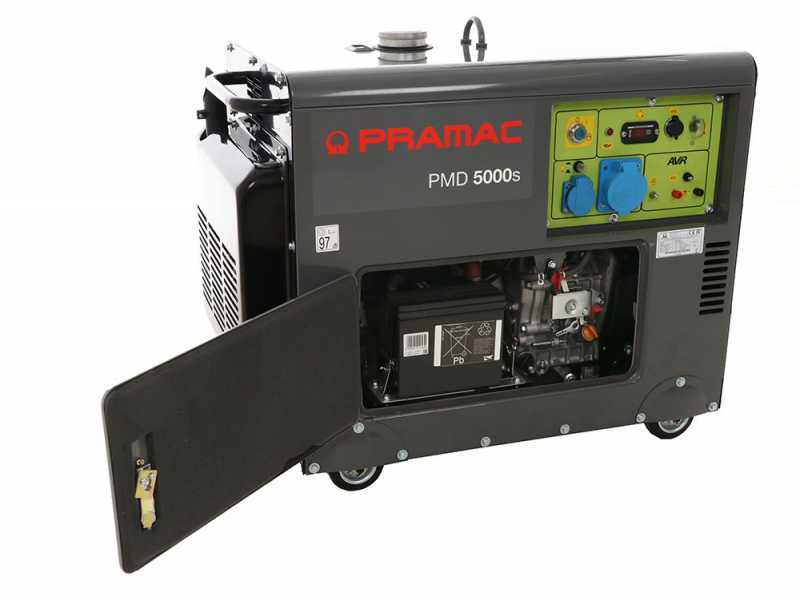 Pramac PMD5000s - Diesel Stromerzeuger 230V einphasig  - 4,2 kW - leise - mit R&auml;dern