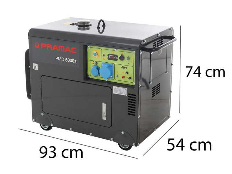 Pramac PMD5000s - Diesel Stromerzeuger 230V einphasig  - 4,2 kW - leise - mit R&auml;dern