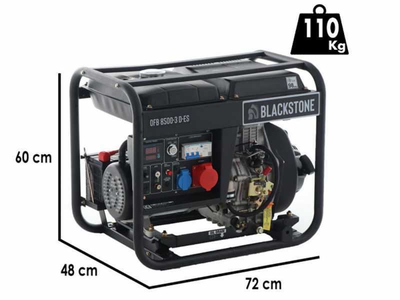 Blackstone OFB 8500-3 D-ES - Diesel-Stromerzeuger mit AVR-Regelung 6.3 kW - Dauerleistung 6 kW - 400V