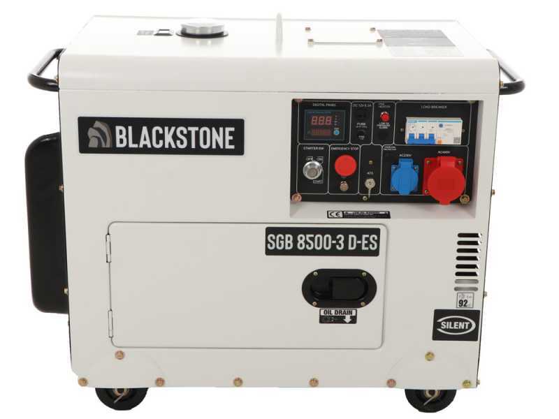 Blackstone SGB 8500-3 D-ES - Leiser Diesel-Stromerzeuger mit AVR-Regelung 6.3 kW - Dauerleistung 6 kW - 400V