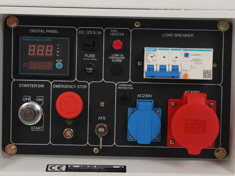 Blackstone SGB 8500-3 D-ES - Leiser Diesel-Stromerzeuger mit AVR-Regelung 6.3 kW - Dauerleistung 6 kW - 400V