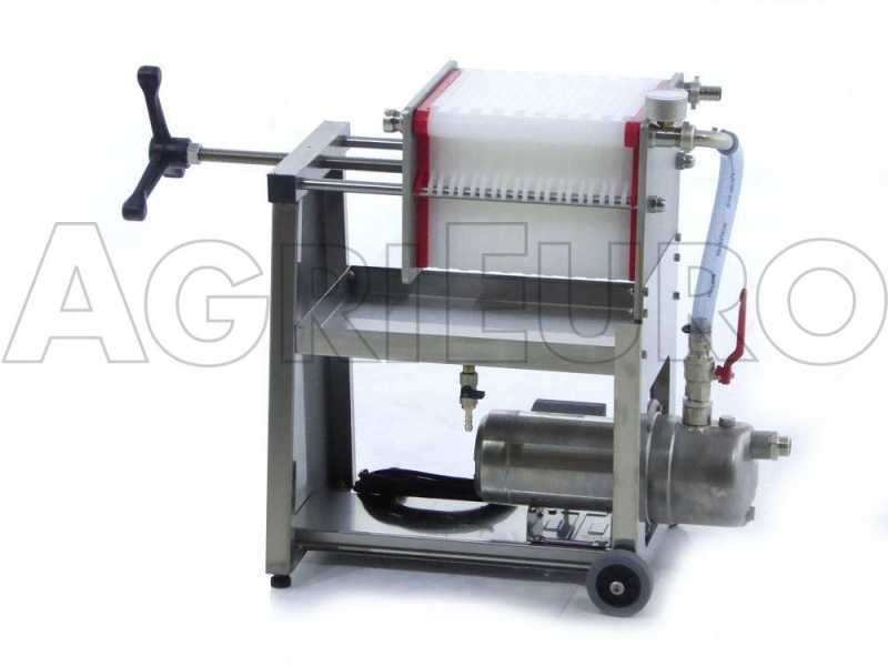 Top Line AF20 - Weinfilter mit 20 Kartons und Platten 20x20 - Schichtenfilter-Geh&auml;use/Pumpe aus Edelstahl