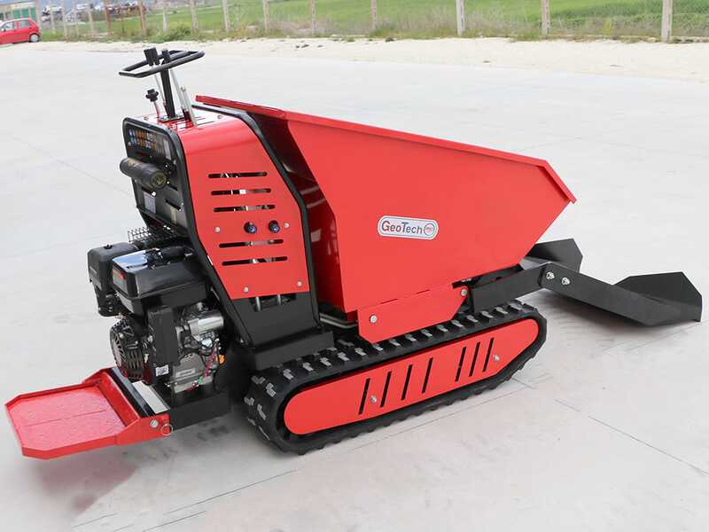 GeoTech Pro Geoporter 550 DHS Hydro &ndash; Raupendumper mit hydraulischer Kippmulde 500 kg &ndash; Hydrostatischer Antrieb