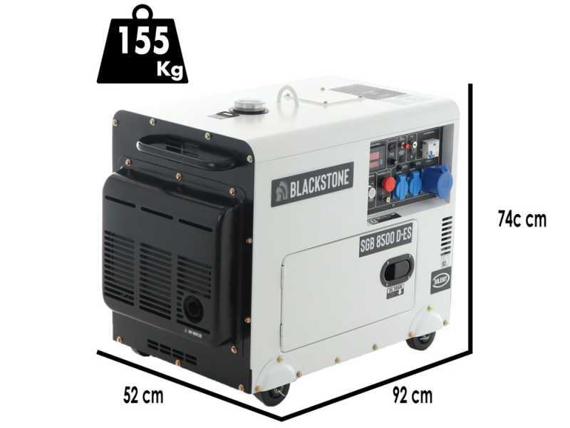 Blackstone SGB 8500 D-ES - Leiser Diesel-Stromerzeuger mit AVR-Regelung 6.3 kW - Dauerleistung 6 kW 230V + ATS