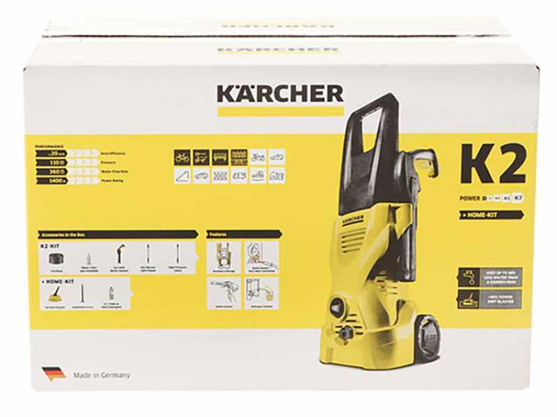 Kaltwasser-Hochdruckreiniger K&auml;rcher K2 + Home Kit T150 - F&ouml;rdermenge 6 lt/min