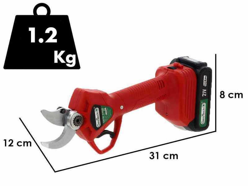 Akku Baumschere f&uuml;r das Beschneiden Geotech - MS 30 - 2 Akkus 2 Ah 18 V