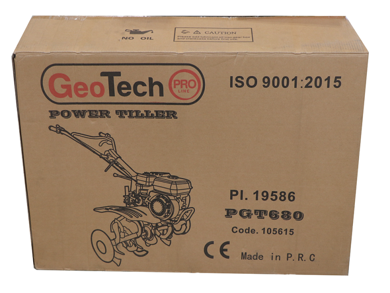 Motorhacke GeoTech PGT680 - Fr&auml;se cm 85 - Riemen- und Kettenantrieb - Motor 208 ccm