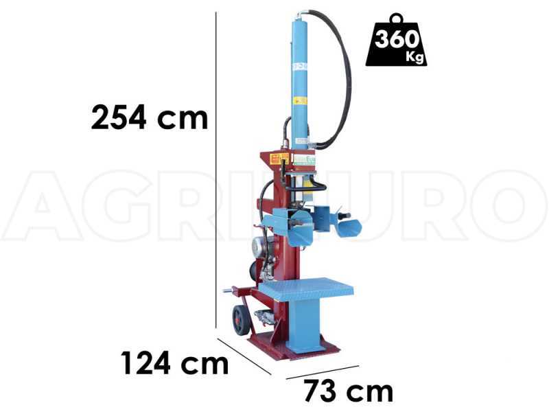 AgriEuro SIE LUX - Stehender Holzspalter f&uuml;r Traktor - 20 Tonnen - Hub 1000 mm