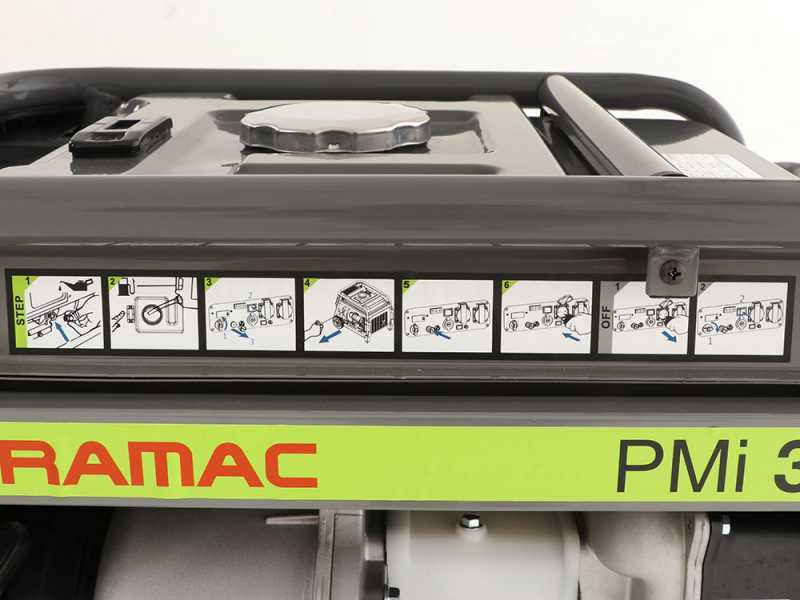 Pramac PMI3000 - Inverter-Stromerzeuger mit R&auml;dern 3 kW - Dauerleistung 2.8 kW - 230V