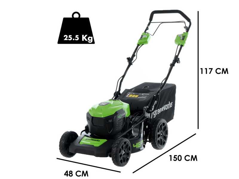 Akku-Rasenm&auml;her Greenworks GD40LM46SPK4 40V - SOLO - Ohne Akku und Ladeger&auml;t