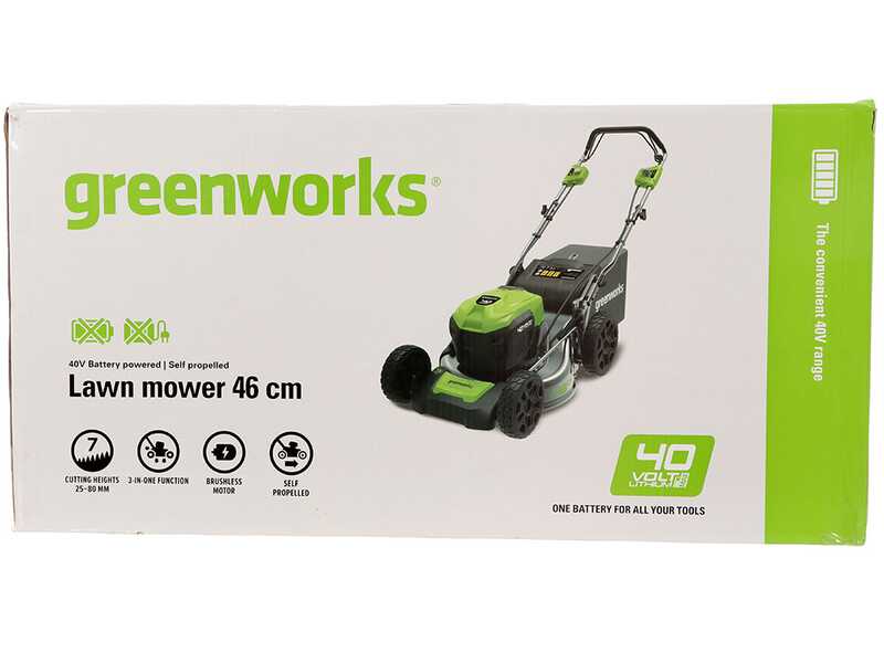 Akku-Rasenm&auml;her Greenworks GD40LM46SPK4 40V - SOLO - Ohne Akku und Ladeger&auml;t