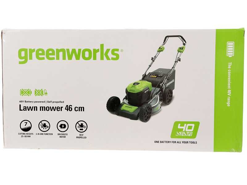 Greenworks GD40LM46SPK4 - Akku-Rasenm&auml;her - 40V/4Ah - Schnittbreite 46 cm