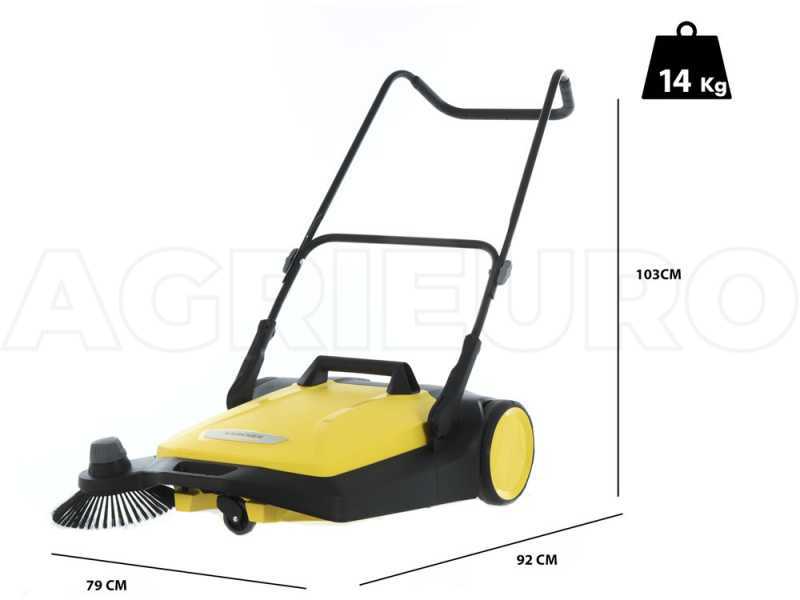 K&auml;rcher S 6 - Handkehrmaschine mit Fangkorb - mit H&ouml;heneinstellung - 38 L Kehrgutbeh&auml;lter