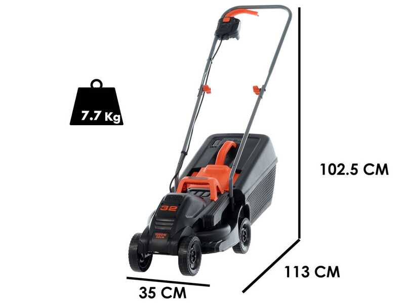 Black &amp; Decker BEMW351-QS - Elektro Rasenm&auml;her - 1000 W - Schnittbreite 32 cm