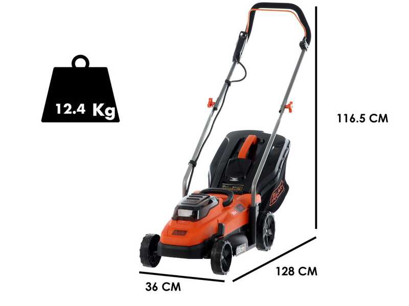 Black &amp; Decker BCMW3336L1-QW AKku Rasenm&auml;her - 36V 2.5Ah - 33cm Schnittbreite