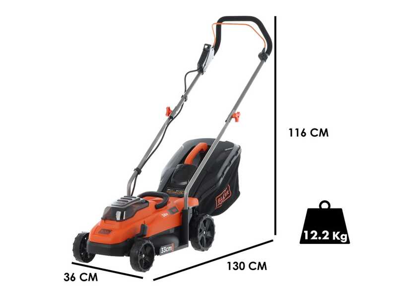 Akku Rasenm&auml;her Black &amp; Decker BCMW3336L2-QW - 36V 2.5Ah