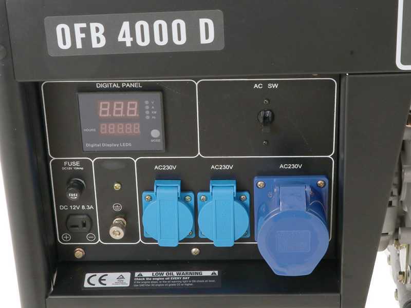 Blackstone OFB 4000 D - Diesel-Stromerzeuger mit AVR-Regelung 3.1 kW - Dauerleistung 2.8 kW - 230V