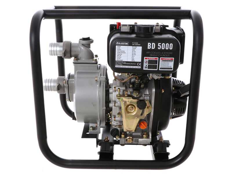 Benzin Wasserpumpe Blackstone BD 5000, Anschl&uuml;sse 50 mm