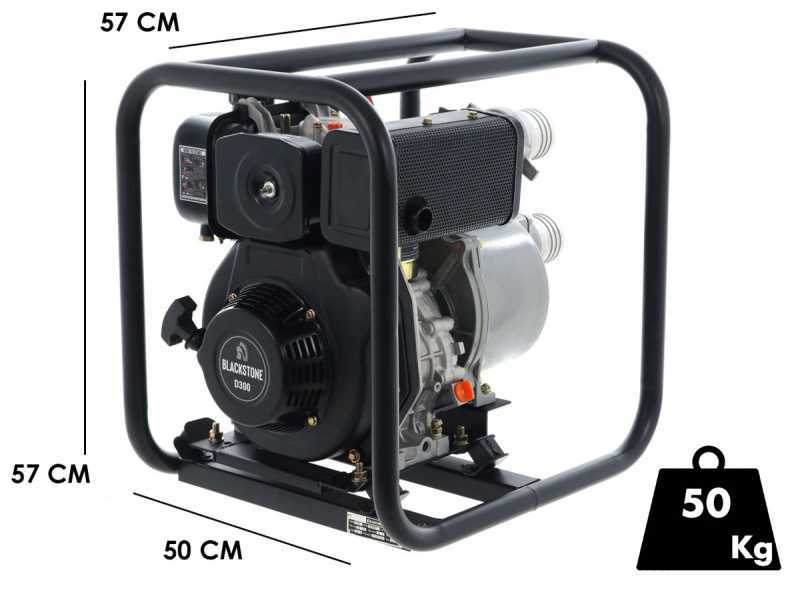Benzin Wasserpumpe Blackstone BD 8000, Anschl&uuml;sse 80 mm