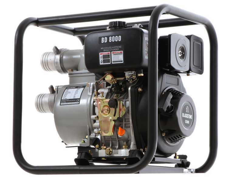 Benzin Wasserpumpe Blackstone BD 8000, Anschl&uuml;sse 80 mm - 3&quot;, selbstansaugend - 6 PS - Euro 5