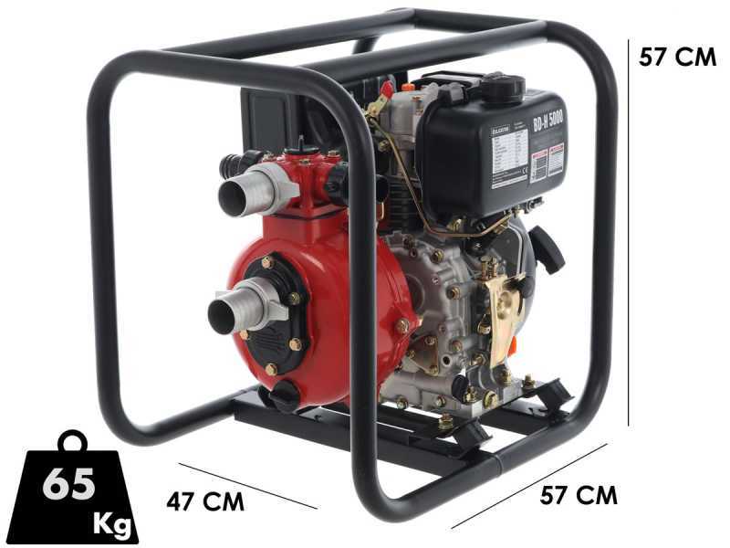Diesel Wasserpumpe Blackstone BD-H 5000, Anschl&uuml;sse 50 mm - 2&quot;, selbstansaugend - 6,5 PS - Euro 5