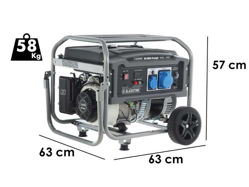 Blackstone BG 6050 - Benzin-Stromerzeuger mit R&auml;dern und AVR-Regelung 4.3 kW - Dauerleistung 4 kW - 230V
