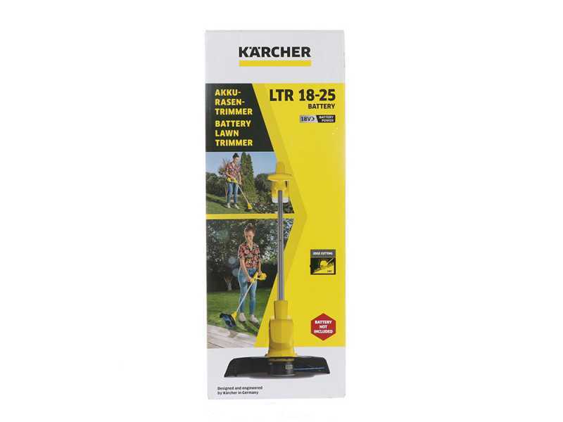 K&auml;rcher LTR 18-25 - Elektrischer Rasentrimmer - Motorsense mit Lithium-Batterie 18V / 2.5Ah