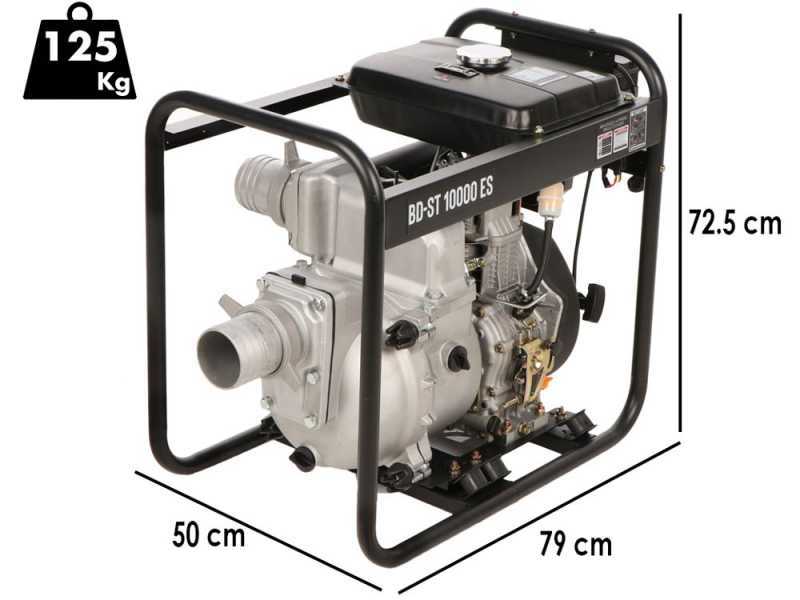 Diesel Wasserpumpe Blackstone BD-ST 10000ES f&uuml;r Schmutzwasser mit Anschl&uuml;sse 100 mm - Euro 5