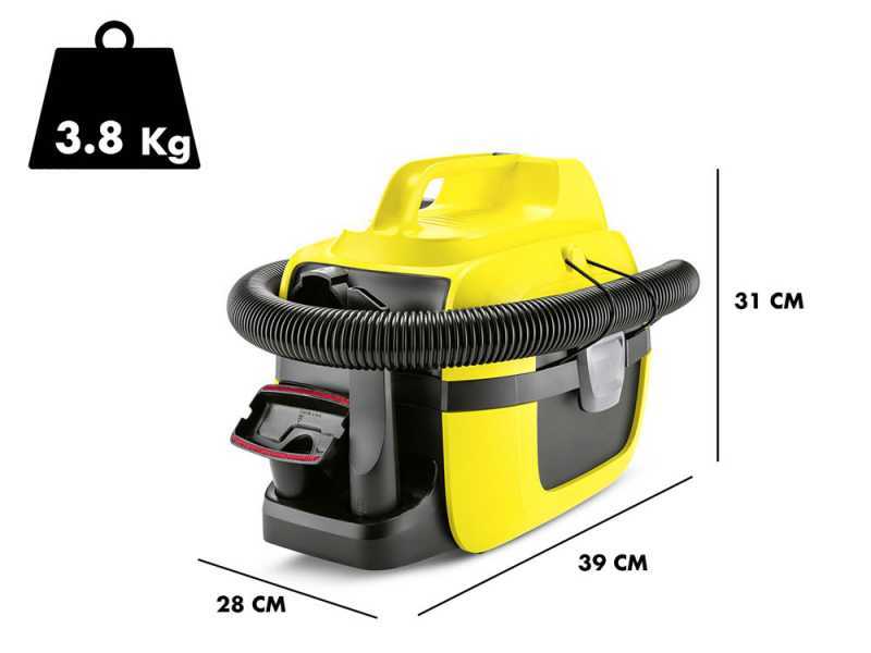 K&auml;rcher WD 1 - Mehrzweck-Saugger&auml;t mit Akku 18 V - Trocken- und Nasssauger/Blasger&auml;t