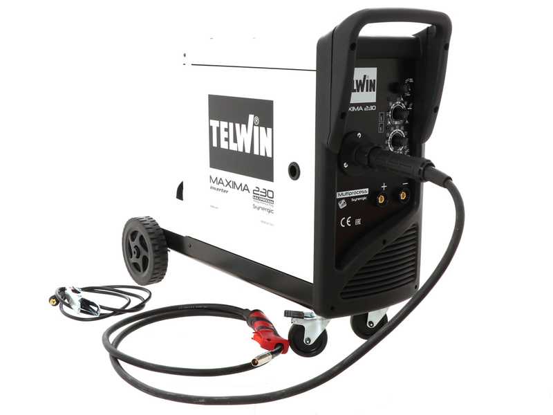 Inverter-Drahtschwei&szlig;ger&auml;t Telwin  Maxima 230 Synergic - f&uuml;r MIG-MAG/FLUX/BRAZING/MMA/TIG DC- LIFT - GAS/NO GAS