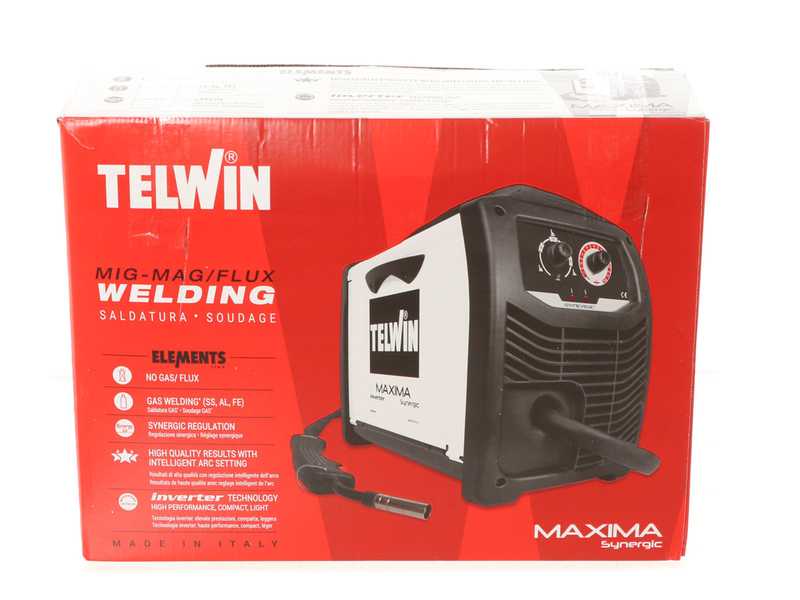 Inverter-Drahtschwei&szlig;ger&auml;t Telwin Maxima 160 Synergic - f&uuml;r MIG-MAG/FLUX/BRAZING