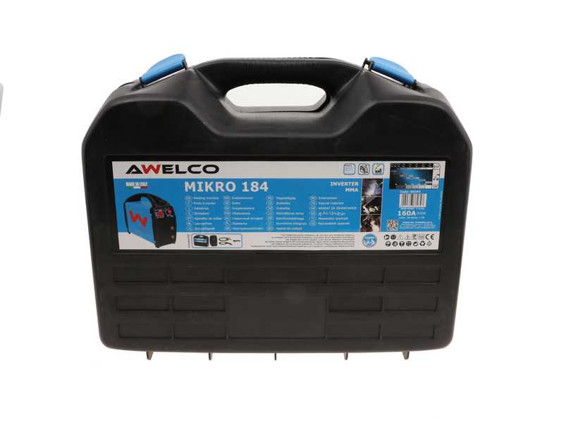 Schwei&szlig;ger&auml;t Elektrode Inverter MMA Awelco MIKRO 184 - 160A - 230V - Zyklus 60%@160A &ndash; Handkoffer/Kit