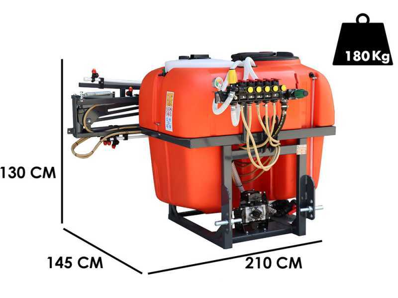 DAL DEGAN MANDA EXTRA 400 L - Feldspritze f&uuml;r Traktor &ndash; 10 Meter Spritzgest&auml;nge -  Pumpe BP 60K