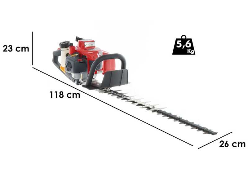 Professionelle Heckenschere mit 2-Takt Motor BlueBird E8F750 - Motor Kawasaki - Messer 75 cm