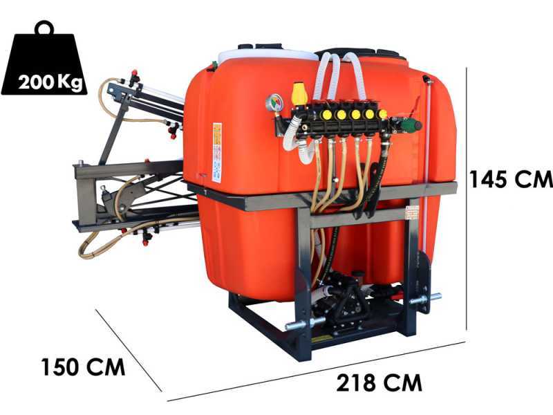 Dal Degan MANDA EXTRA 600 L - Anbaufeldspritze  - 12-Meter-Spritzgest&auml;nge - Pumpe BP 125K - Unkrautvernichter