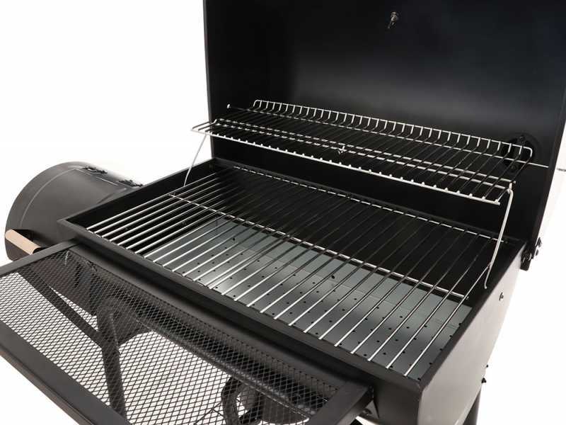 CB 650-2 Royal Food - Kohlegrill mit Grillrost aus Edelstahl und R&auml;ucherkammer - Kochfl&auml;che 64,5x37x5 cm