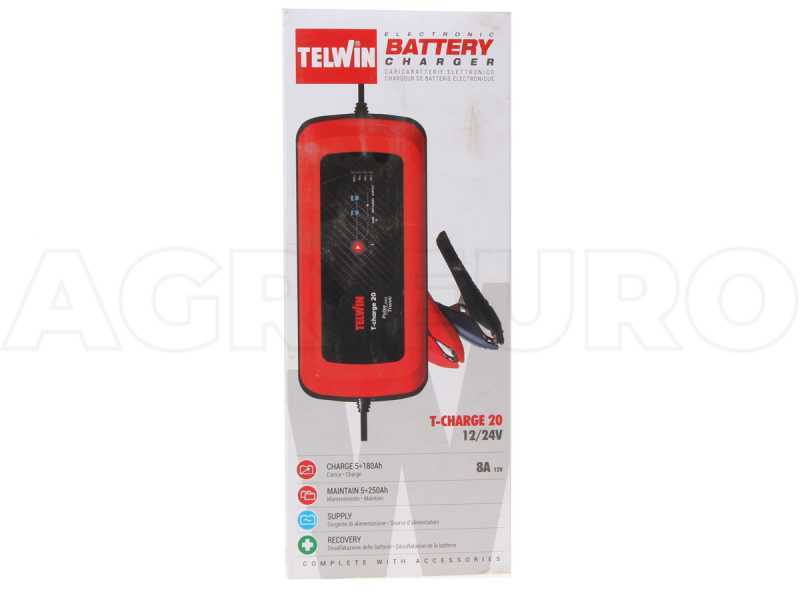 Telwin T-Charge 20 - Lade- und Ladeerhaltungsger&auml;t - Bleibatterie 12-24V - 110 W