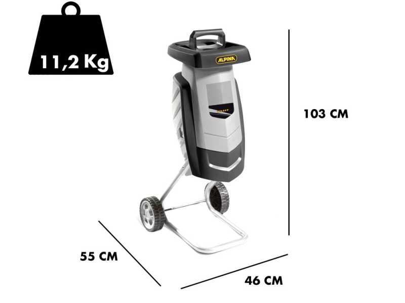 Alpina ACH 2.2 Elektro-H&auml;cksler mit Auffangbeutel und Wendemessern