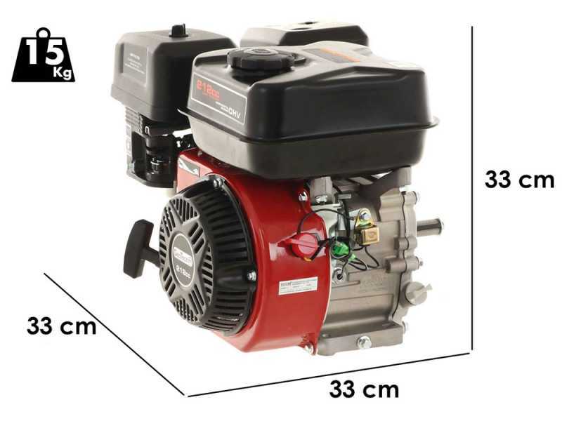 Einzylinder-4-Takt-Benzinmotor GeoTech-Pro 212ccm mit horizontaler Antriebswelle