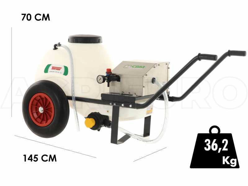 Kit Akku-Spr&uuml;hpumpenmodul Comet CBM 1200 HP und Wagen mit 80 l Tank