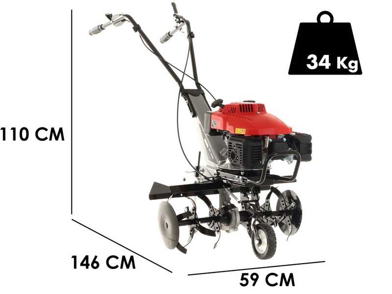 Motorhacke GeoTech GT 430 mit OHV Benzinmotor 5.5 HP,  161 ccm - 1 Vorw&auml;rtsgang