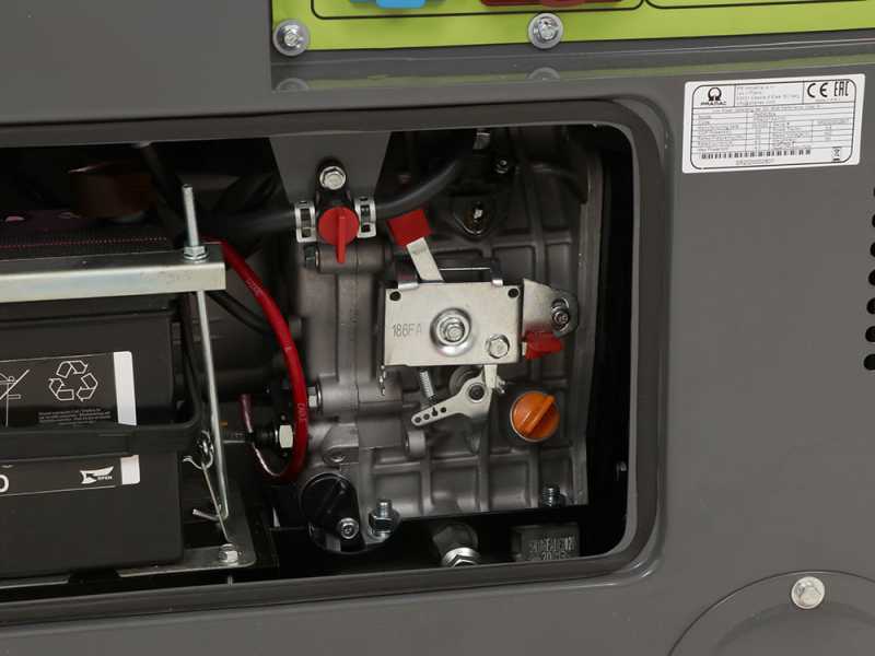 Pramac PMD5050s - Leiser Diesel-Stromerzeuger mit R&auml;dern und AVR-Regelung 3,6 kW - Dauerleistung 3.6 kW - 400V