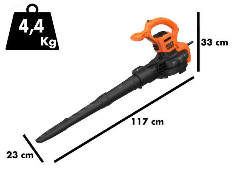 BLACK+DECKER BEBLV290, 3 in 1 Laubbl&auml;ser, Laubsauger