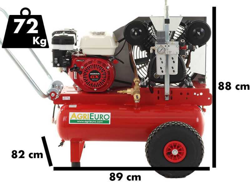 Benzin Kolbenkompressor Tornado Double F 750 Honda GX 200
