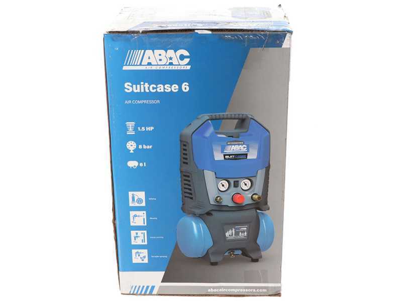 ABAC SUITECASE - Fahrbarer elektrischer Kompressor - 6 - Motor 1.5 PS - 6 lt