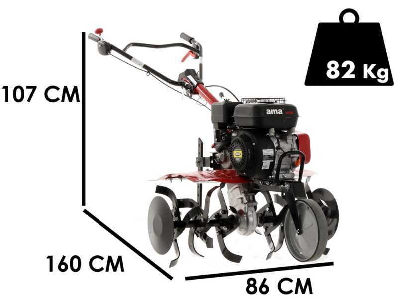 Motorhacke Ama MTZ80 - Fr&auml;se 80cm - Riemen- und Kettenantrieb - Motor 208ccm