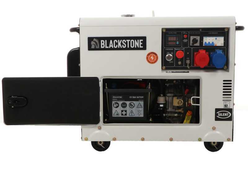 BlackStone SGB 8500 D-ES FP - Leiser Diesel-Stromerzeuger mit R&auml;dern und AVR-Regelung  6.3 kW - Dauerleistung 6 kW Full-Power + ATS