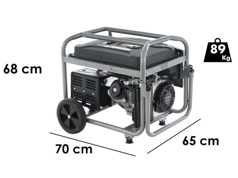 Blackstone BG 9050 - Benzin-Stromerzeuger mit R&auml;dern und AVR-Regelung  6.6 kW - Dauerleistung 6 kW Full-Power + ATS