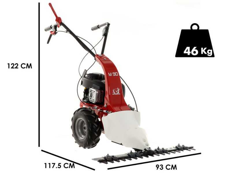 Eurosystems M90 Benzin Balkenm&auml;her mit B&amp;S 450 E Benzinmotor und Radantrieb